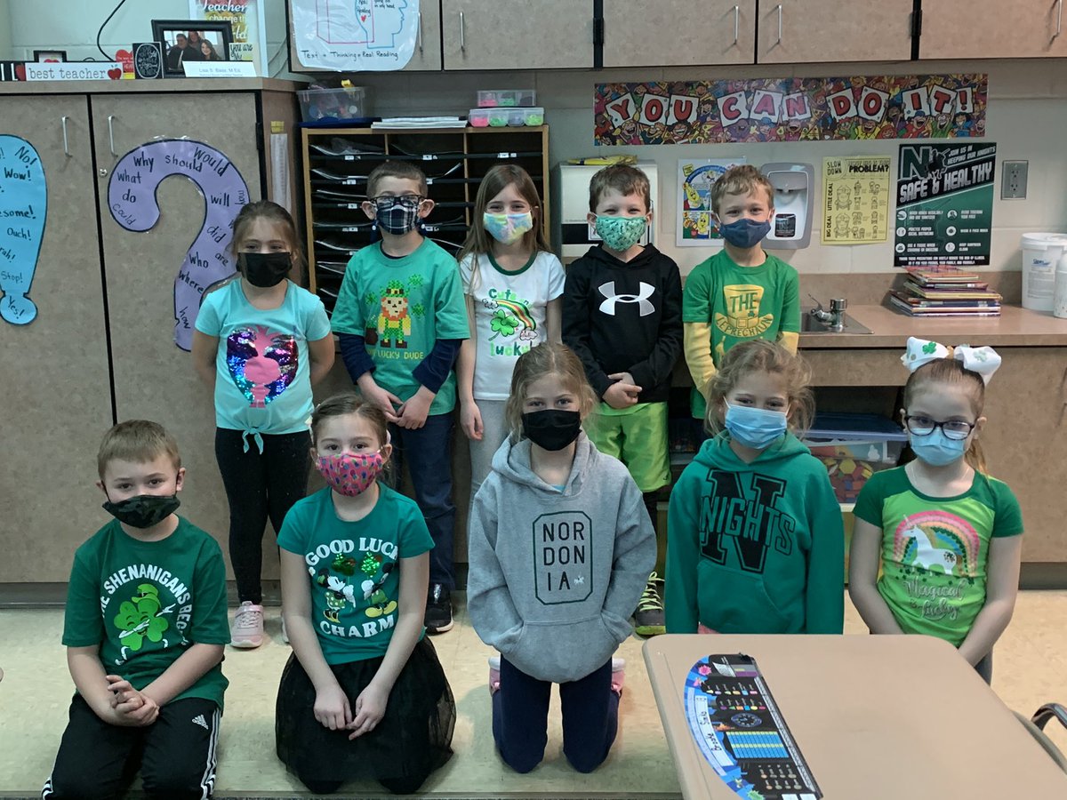 lisabass1's tweet photo. Our little leprechauns are happily learning today! #NFSquirePride https://t.co/lGcrT7Ohn0
