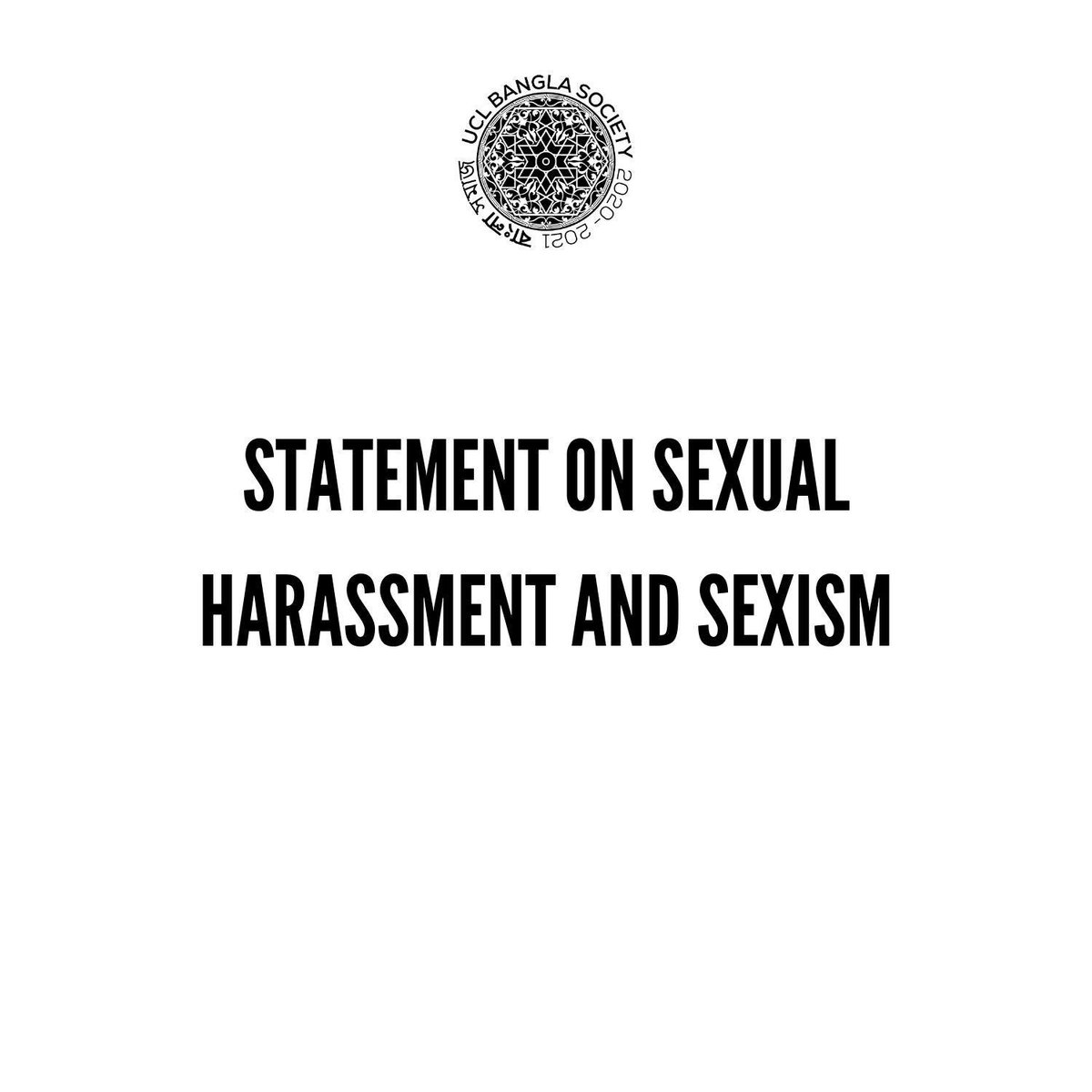 uclbsoc's tweet photo. In light of recent events, UCL Bangla Society would like to address an ongoing investigation regarding the harassment of a former committee member during the 2018/19 academic year. (1/9) 

THREAD POST https://t.co/0Ca3LAd59X