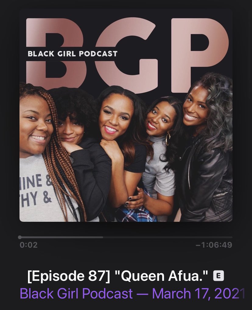 NEW EPISODE!!! 
Episode 87 “Queen Afua” 

Tune into an intimate and honest convo with #BGP X <a href="/QueenAfuaHeals/">Queen Afua</a> - discussing and addressing specific topics on womb wellness, healing, and forgiveness.

SoundCloud.com/blackgirlpodca…
