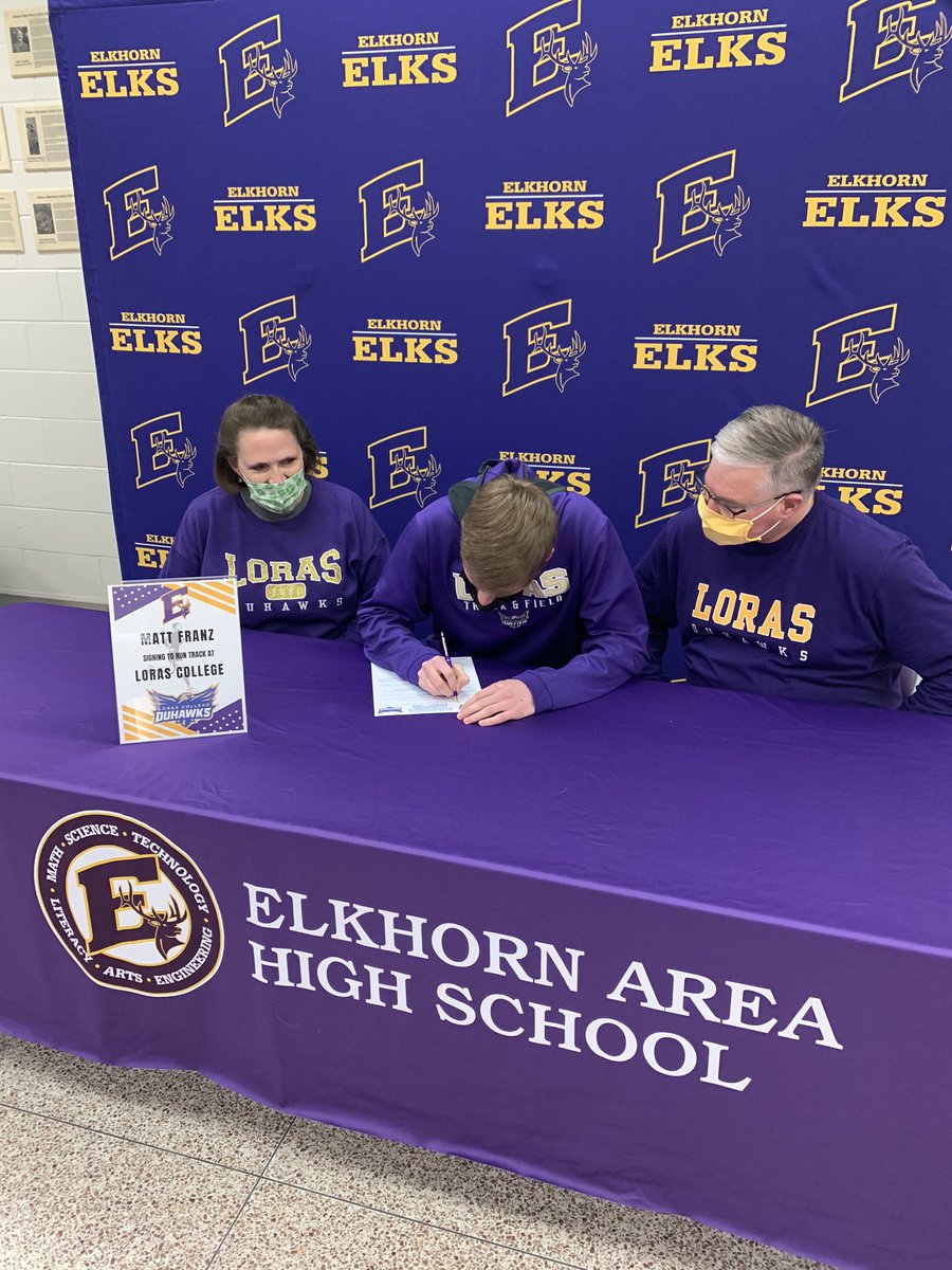 Congratulations to Matthew Franz, who signed to run track at Loras College.  #goelks <a href="/LorasTrack/">Loras Track & Field</a>