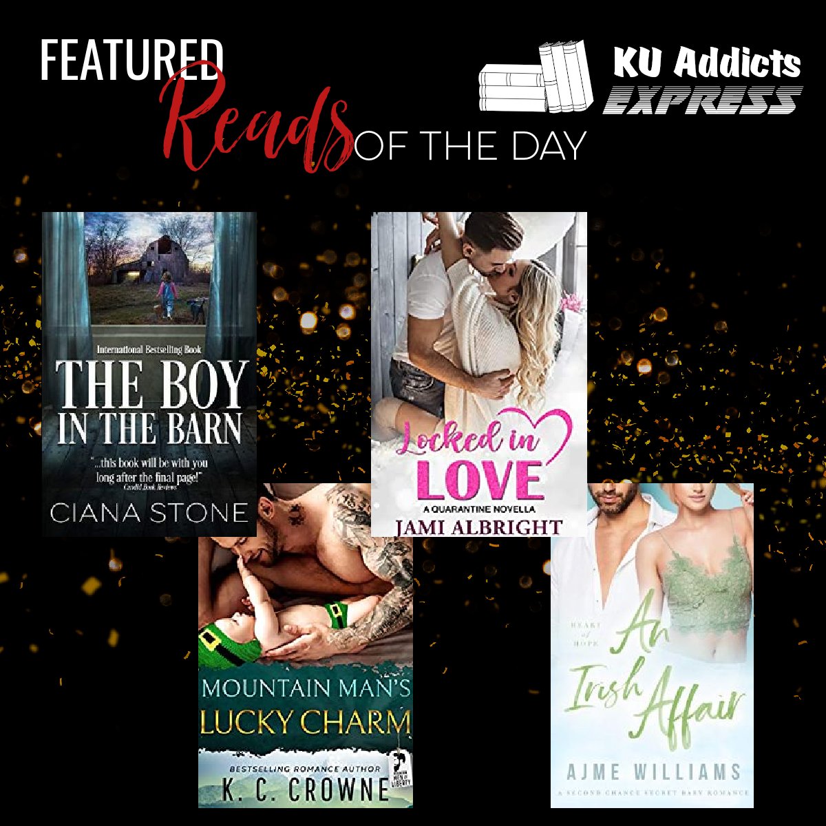 Check out today's hot romance reads from Kindle Unlimited!
kuaddictsexpress.com

Authors include: Ciana Stone  - Bestselling author,  Jami Albright Author,  K.C. Crowne Romance Author, &amp; Ajme Williams 

#kindleunlimited #hotreads #lovestory #romantic #bookworm