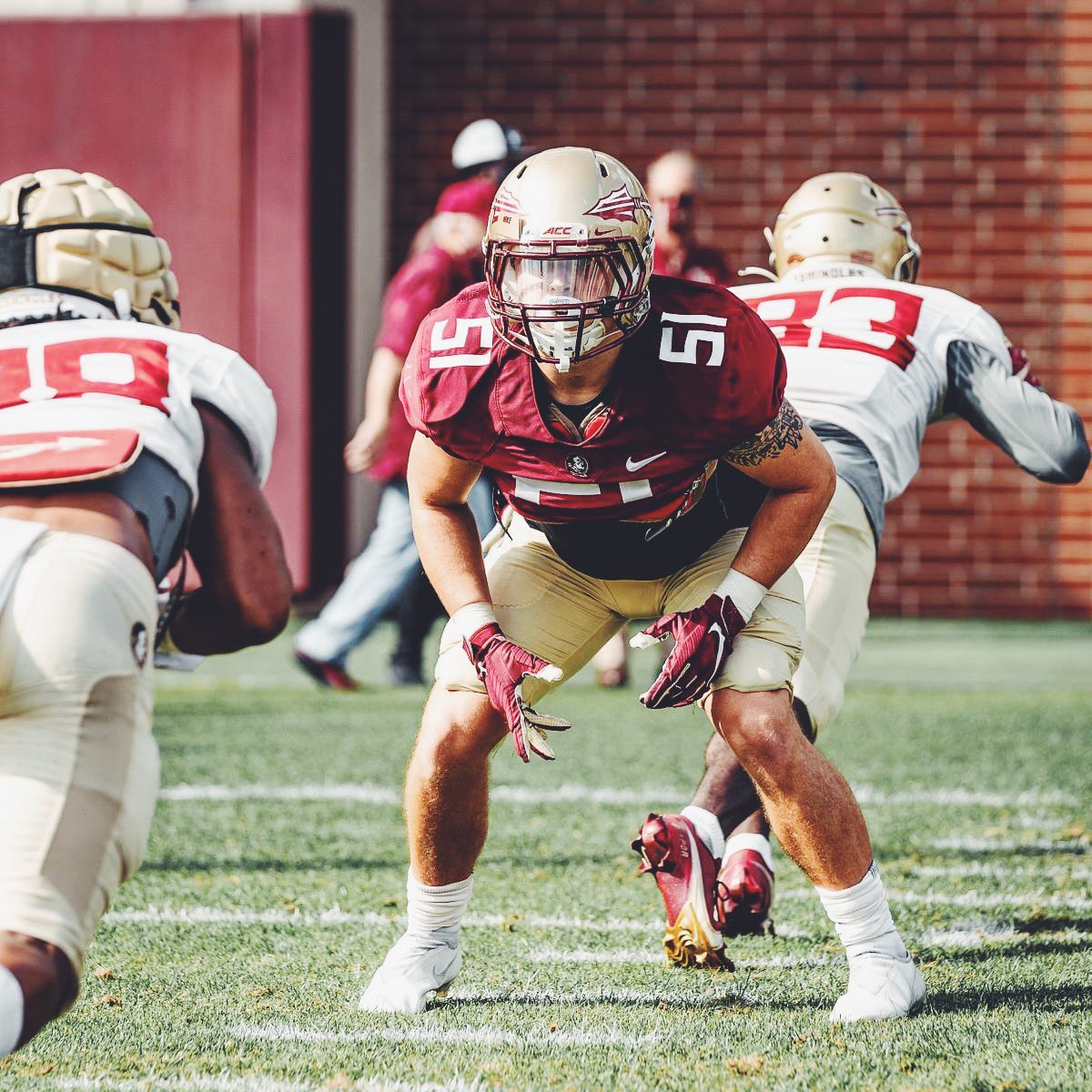 CoachvOliver's tweet photo. Spring Camp @FSUFootball https://t.co/BkRmXtr616
