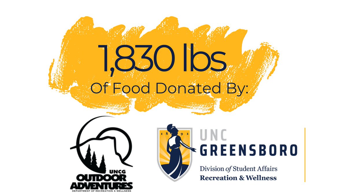 A HUGE thank you to Outdoor Adventures from the Department of Recreation and Wellness for donating 1,830 pounds of food during our '1 Year Stronger' food drive! This is 4x the amount of food we give each night!