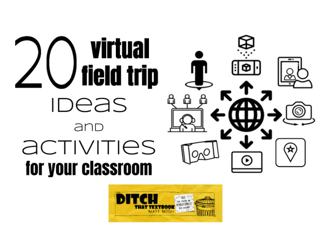jmattmiller's tweet photo. 🗺 Virtual field trips allow us to take our students on adventures we never could before. They are fun, engaging &amp; most are totally FREE! 

So what are you waiting for? Let's go!

💥20 virtual field trip ideas &amp; activities for your classroom

https://t.co/2C3HzamNI8   #DitchBook https://t.co/sX0WYqmBNE
