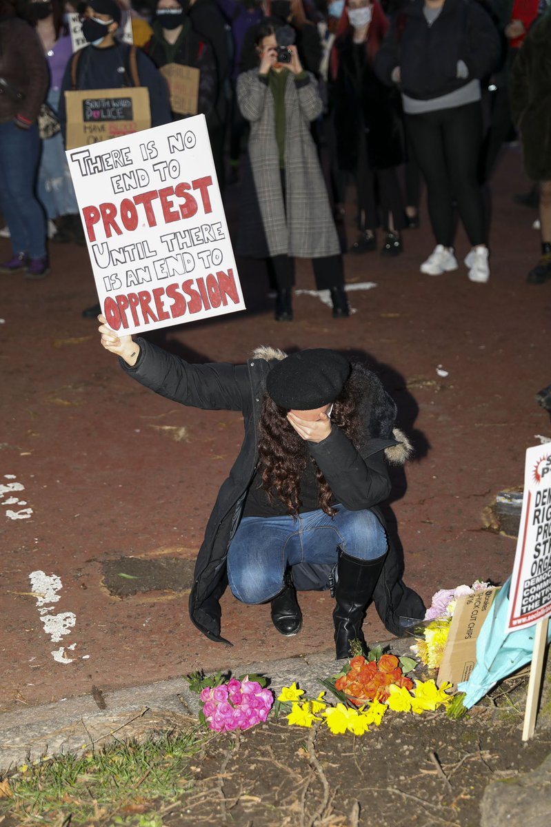 Hashim_PJ's tweet photo. CARDIFF, WALES. MARCH 17 2021. Reclaim these streets protest outside of Cardiff central police station. People gathered protesting against police brutality, violence against women and against the Police, Crime Sentencing and Courts bill. https://t.co/9bIrV0k75t