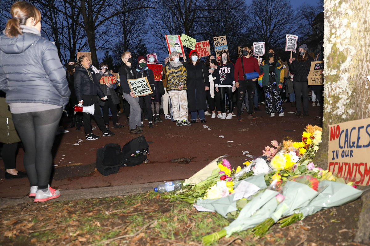 Hashim_PJ's tweet photo. CARDIFF, WALES. MARCH 17 2021. Reclaim these streets protest outside of Cardiff central police station. People gathered protesting against police brutality, violence against women and against the Police, Crime Sentencing and Courts bill. https://t.co/9bIrV0k75t