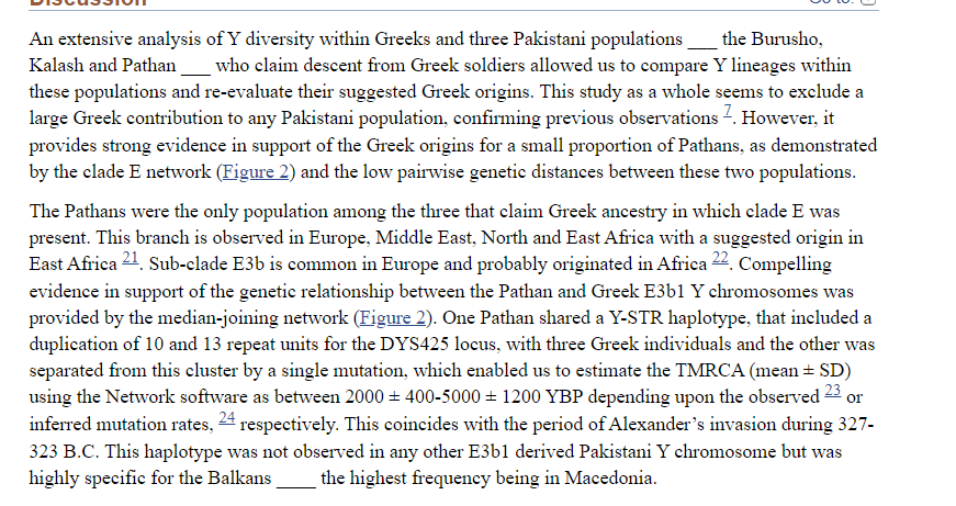 Typical Albanian
Reads the title of the #DNA work, and forgets the read the rest.
Kalash proven not to have Greek DNA as they assumed.
Pathan Proven to have it.

I guess in #albania they only learn to read page titles and not context