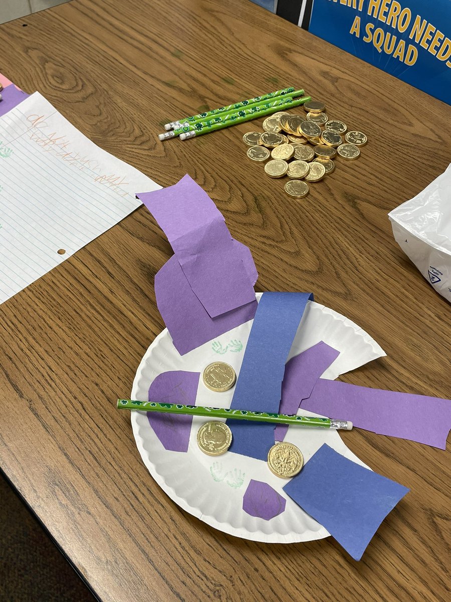 WwesTeam's tweet photo. We didn’t catch the leprechaun today, but he left us some goodies for our effort! We also practicing measuring to the nearest quarter inch and graphing our results using our traps! #WeSoar https://t.co/upHeong3ll