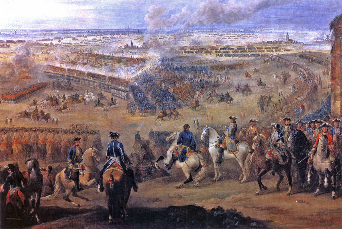 Maurice overcame the pain of his dropsy and mounted his horse to organize his artillery, which further battered the British column. Judging the moment right, Saxe ordered the final French counterattack with all of his reserves, including the fresh troops of the Irish Brigade.