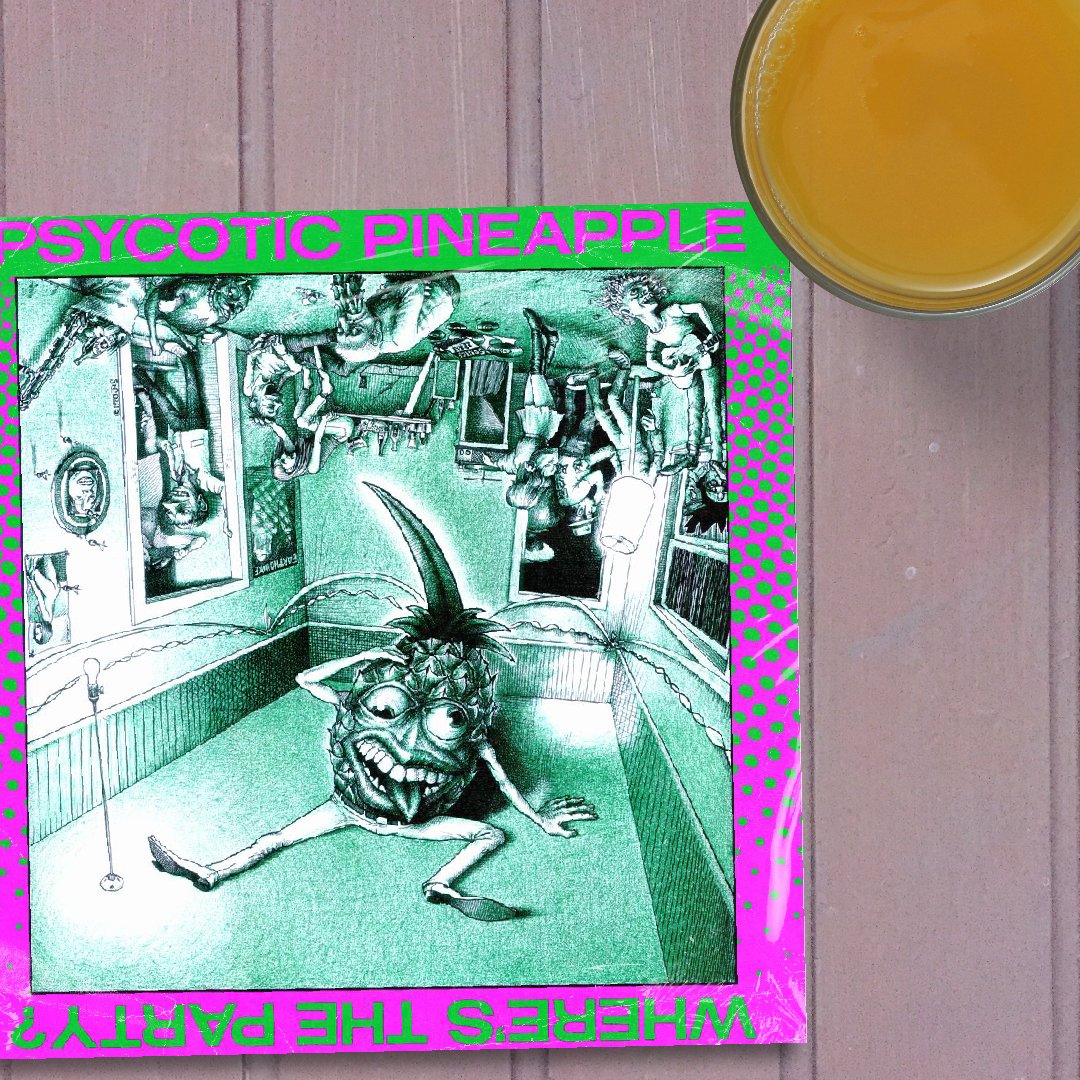 AMusicalCity's tweet photo. Yeah, Psycotic Pineapple is an actual band name. A one-shot project whose "Where's the Party?" is their only full album. Mixing Punk Rock, Zolo, Pop and a lot of playful, manic synths, this album is just a humorous quirky album. If you like zolo, listen to this ! https://t.co/RNvZ9sDjEp