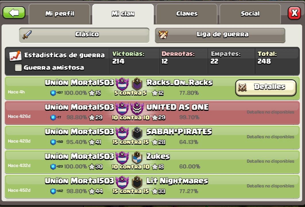 Nuestro clan de Clash of clans esta volviendo a resurgir !
¿Que esperas para unirte?
Cualquier th✅
Activos✅
Donadores✅
Consolidamos a los jugadores en guerras✅

Los mejores en guerras🔥🥇✅
Mandanos Dm para ser parte de la familia📩