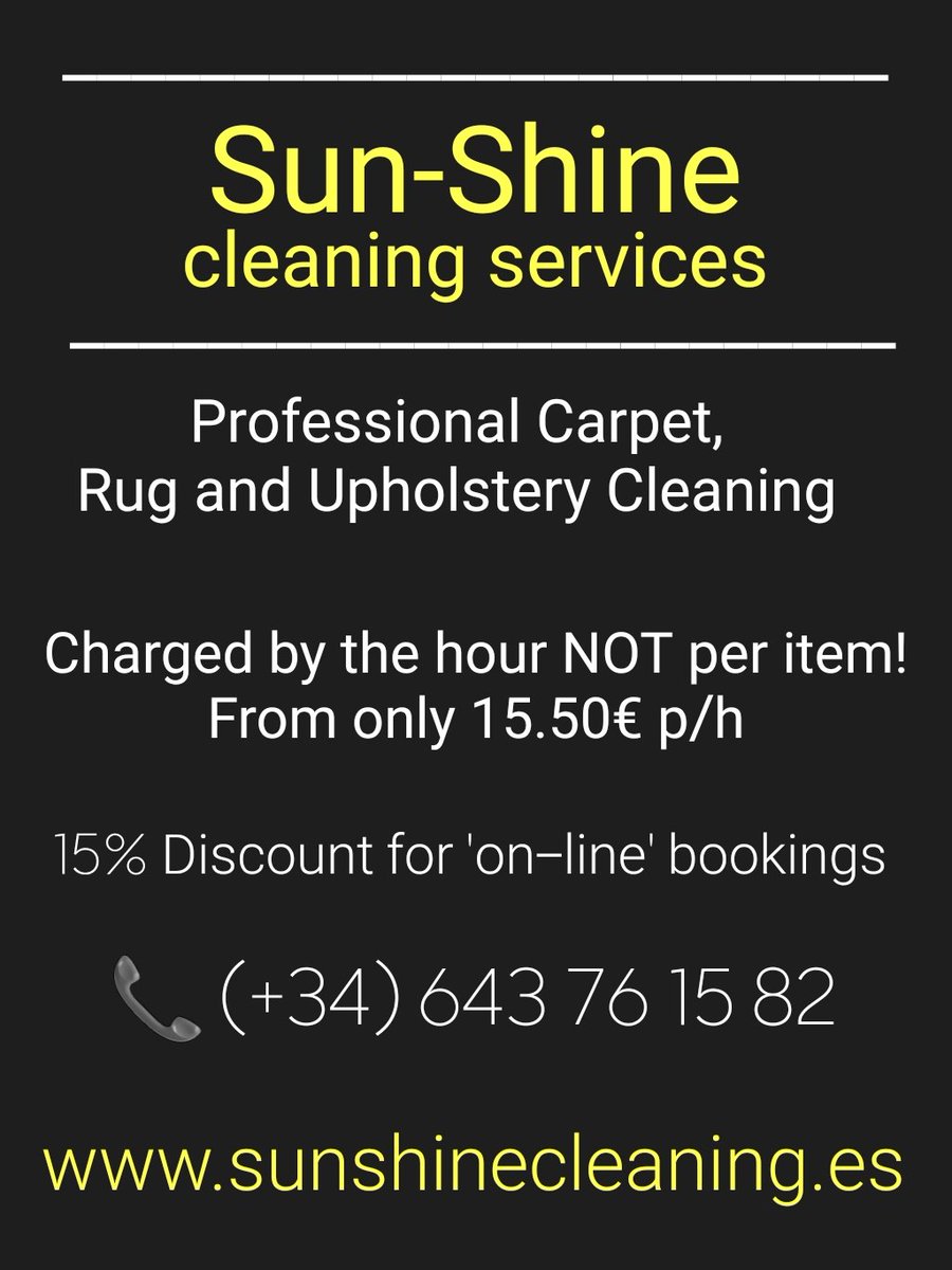 Sun-Shine Cleaning Services - Call (+34) 643761582 (@sunshineclean16) on Twitter photo 