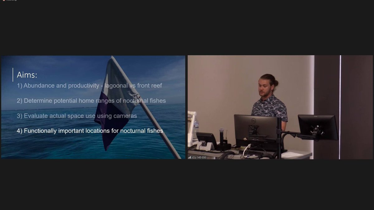 Will is going to study the "space use of nocturnal fishes on coral reefs". 

Reefs are in darkness 50% of the time, but we know so little about what's going on after sunset! ☀️➡️🌛❓

Will aims to find functional roles of nocturnal fishes and where they are delivered!

(2/5)