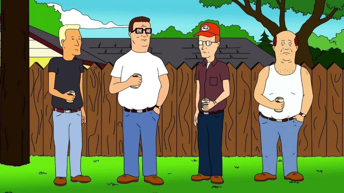 IGN's tweet image. King of the Hill creators Mike Judge and Greg Daniels are reportedly in negotiations to revive the animated series. bit.ly/3vATP9O