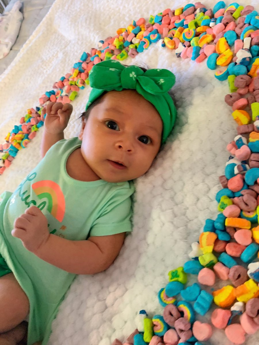 saraismami's tweet photo. who needs LUCK when you’re this CUTE 🍀 #firststpatricksday https://t.co/Scu79sIsEV
