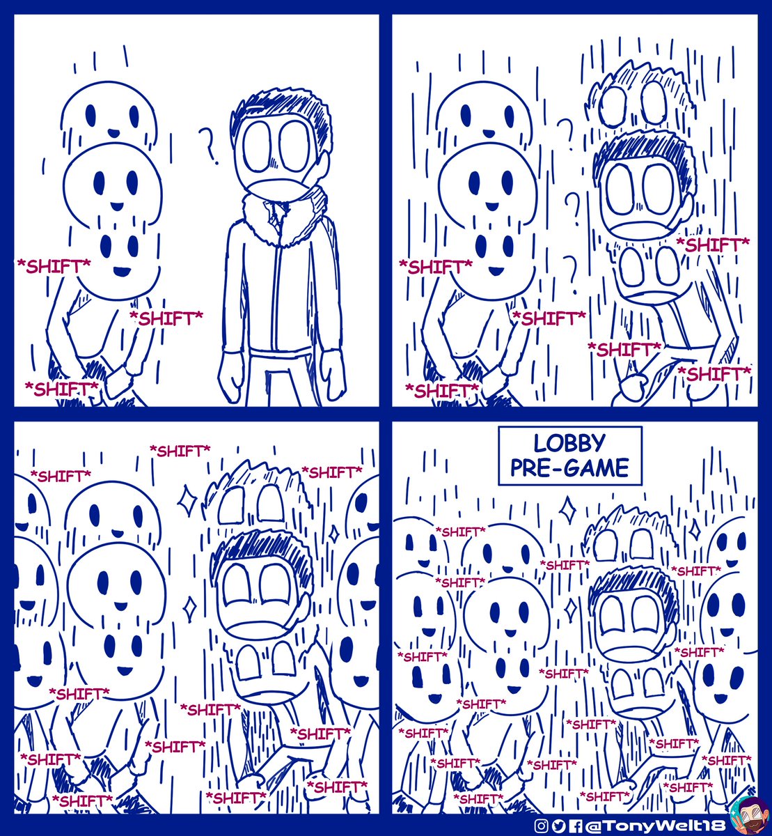 The universal greeting of peace in any game.
#comic #comics 