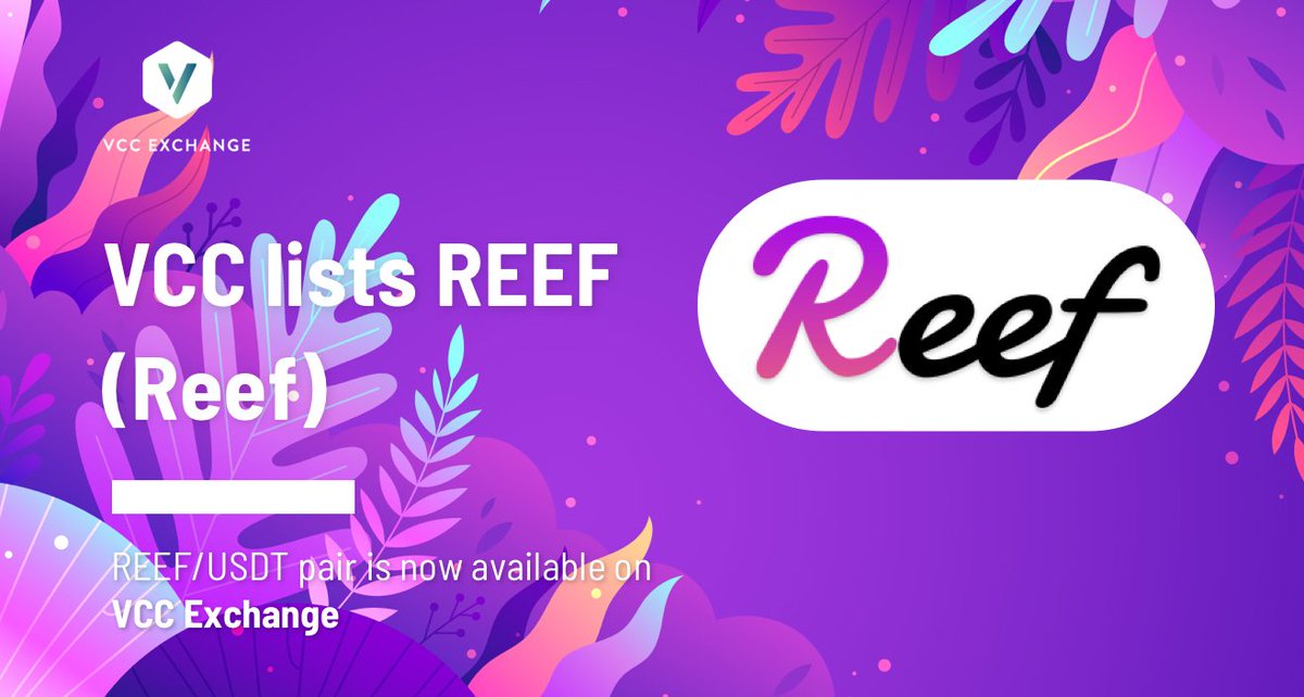 VCC Exchange lists Reef ( $REEF)
REEF/USDT pairs are now available on VCC Exchange.
👉 Trading now:  vcc.exchange/exchange/basic…