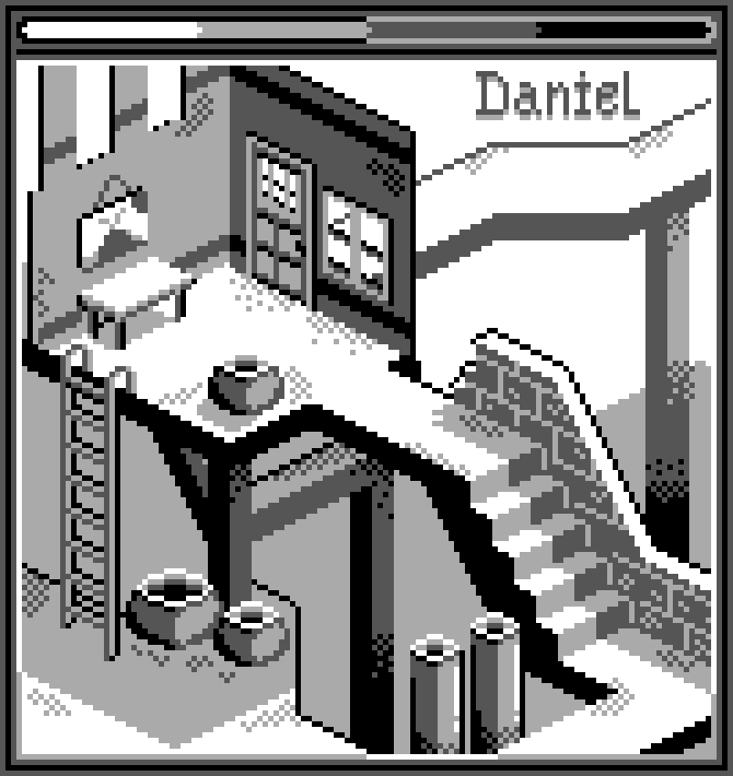 BitsDannie's tweet photo. Highground. My first kinda challenge artwork using only four colours, also my first time dithering something :/

#pixelart https://t.co/f25aEm0ekx