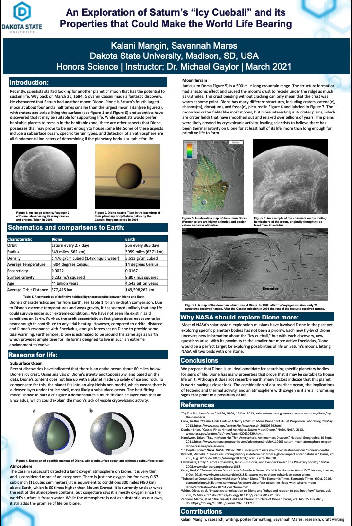 DrMoeyG's tweet photo. I assigned my @GenBeadle non-majors Intro Science class this problem: "you've been hired by @NASAAstrobio to assess #habitability of a planetary body." None had ever done such research or research posters (the deliverable). They crushed it! @DakotaState @DSUAandS #astrobiology 🪐 https://t.co/IpVIxB7DpC