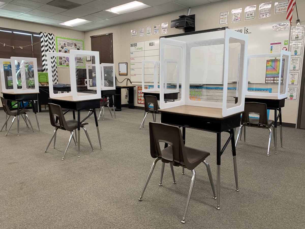 Our classrooms look a bit different with physical distancing and partitions for an added layer of safety. We look forward to welcoming all the Coyotes coming back after Spring Break! <3
