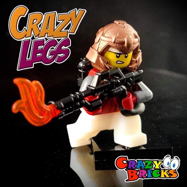 Crazybricks2's tweet photo. “I’m a firestarter, twisted firestarter...”. CrazyLegs coming to Kickstarter in April! #crazybricks #crazyarms #crazylegs #brickarms #kickstarter #afol #tfol #minifigures https://t.co/x4wHP3attG