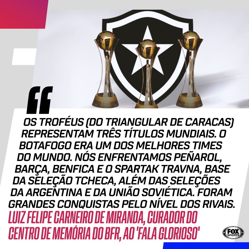 SportsCenterBR's tweet photo. O Botafogo se declarou tricampeão mundial, considerando os títulos do Torneio de Caracas de 1967, 68 e 70 e produziu as próprias taças! 

Veja como ficaram! 👉 https://t.co/6w9F1zhhjS https://t.co/iXbwXNMvPg