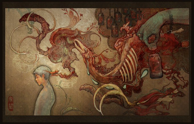 In a strange mood. Here's a bunch of really old, old stuff, some dating as far back as 2009. Used to also do giant animal anatomy studies which I'd love to share, but I'm too lazy to scan them. 