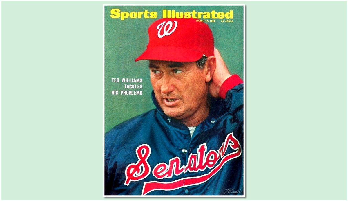 1969 Sports Illustrated magazine Baseball Ted Williams Washington Senators~ Fr 