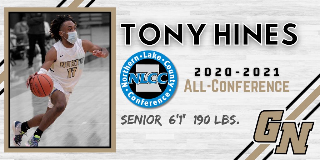 Congratulations to senior Tony Hines on his selection to the NLCC All-Conference Team. #KnightPride