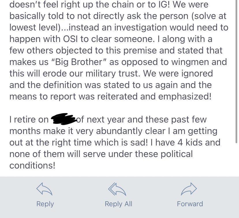 JackPosobiec's tweet photo. Air Force member was told to report his fellow airmen if he suspected them of ‘extremism’ but they had to change the definition of the word bc everyone said they had never actually seen any https://t.co/IiSyZJ1UcI