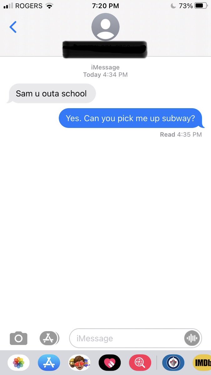 Penuita15's tweet photo. I sure hope I played a part in Sam getting some delicious Subway today...the lack of response makes me think I was unsuccessful though. Was worth a try. #WrongNumber https://t.co/mSDTGPq6Ie