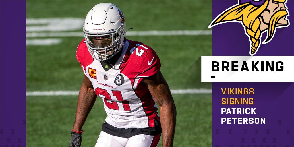 NFL on Twitter: "Vikings, CB Patrick Peterson agree to one-year, $10 million deal. (via @RapSheet)… "