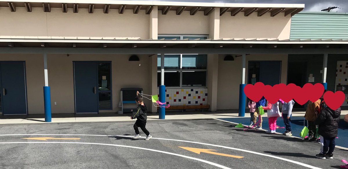My Ss have been learning all about wind(air in motion), stability &amp; directionality! They were able to build their own kites &amp; use what they learned about kite flying physics to get their creations in the air!  #MCC_FUESD #STEAMeducation 🪁 ❤️