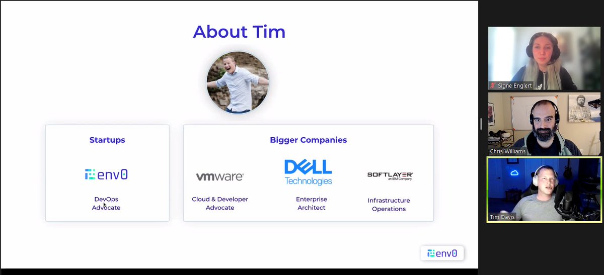 NOW on <a href="/vBrownBag/">vBrownBag</a>:
"Automating the lifecycle of Infrastructure as Code from Deploy to Destroy!" with the amazing <a href="/vtimd/">Tim Davis 🌮</a>! 

Join us live &amp; get all your #cloud and #IaC questions answered:
bit.ly/2OJYSnF