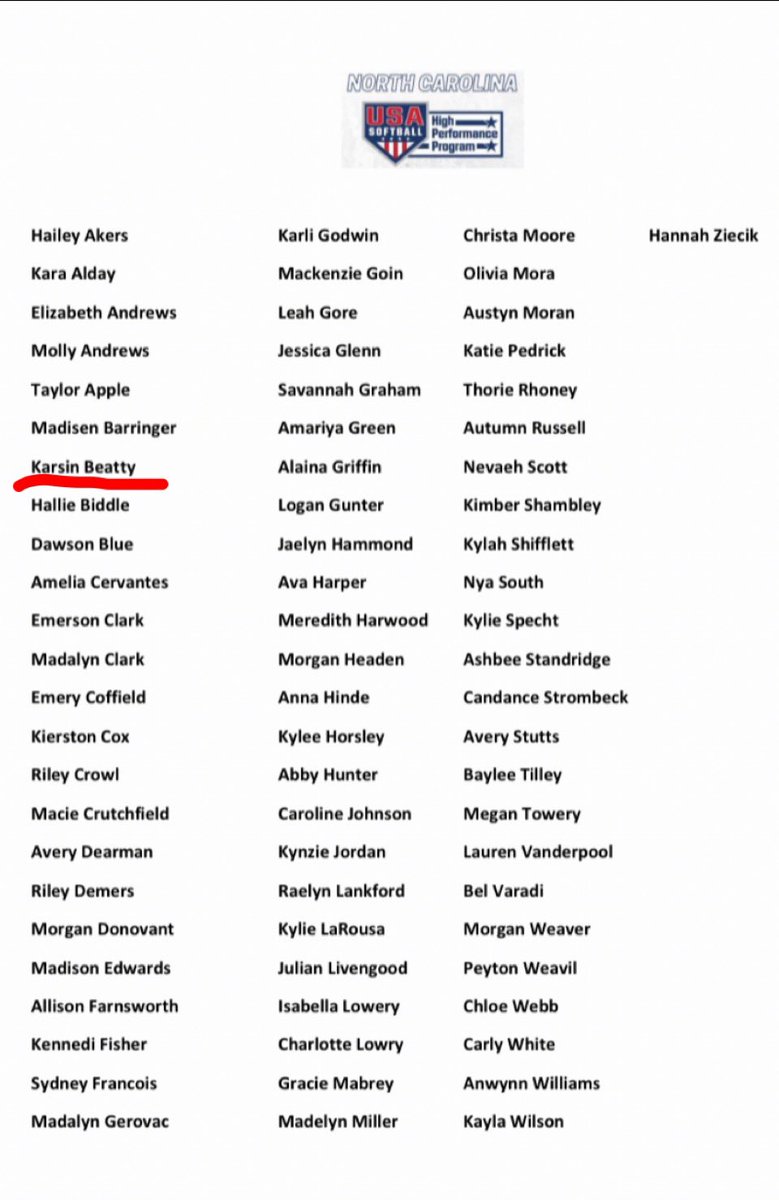 Exited about this opportunity to play with some great talent at the NC HPP! Thanks @TimDobyGGF <a href="/USASoftball/">USA Softball</a> <a href="/usasoftballofva/">USA Softball of VA</a> @USASoftballNC