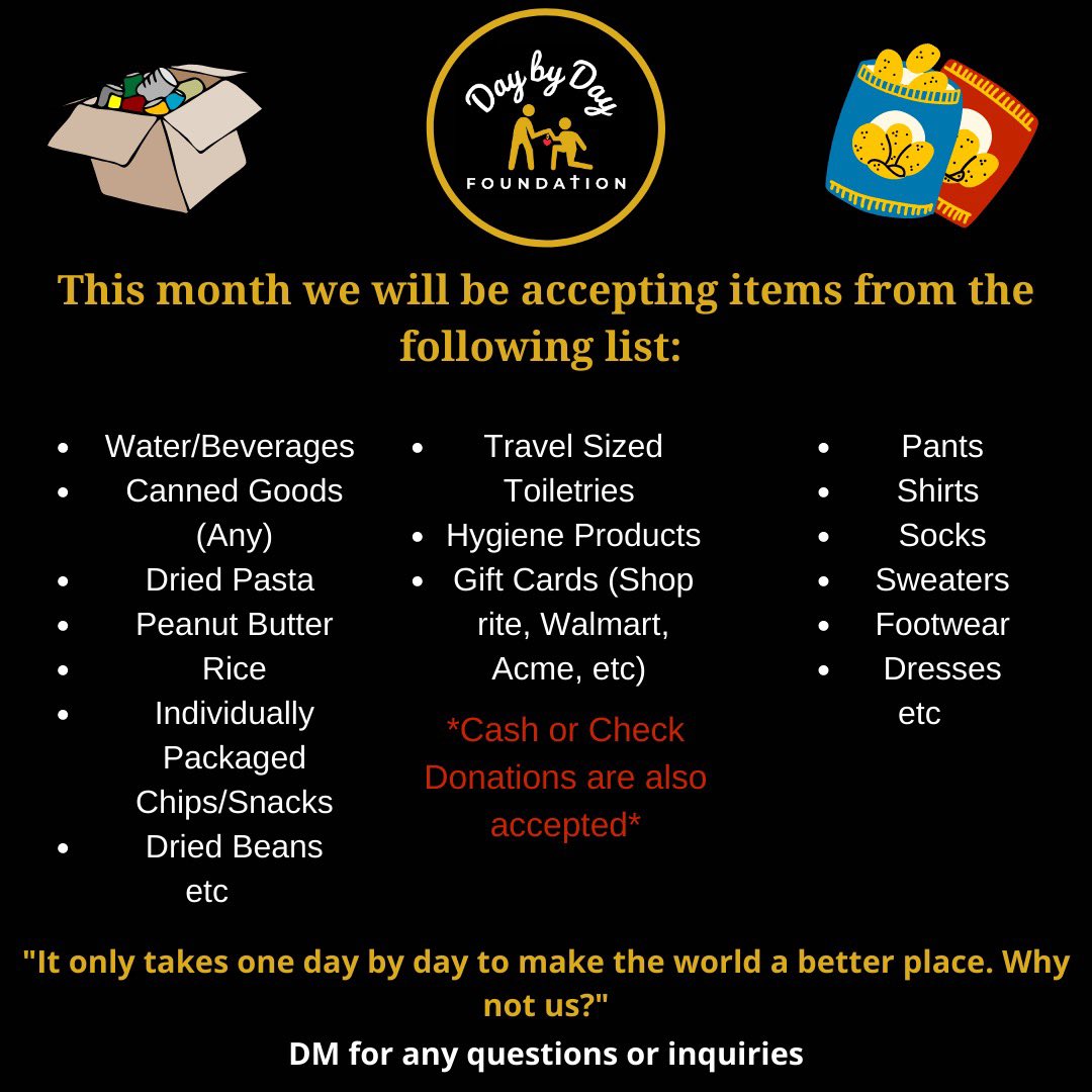 DBDfoundation1's tweet photo. Our previous Food and Clothing Drive was a great success. Please join us this month and contribute to a great cause. We will be hosting this collection from 3/18/2021- 4/1/2021. No donation is too great or small to make a difference! Help us touch the hearts in need, thank you! https://t.co/XjoAblGuHt