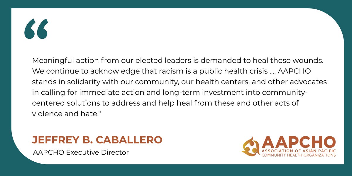 AAPCHO Mourns Victims of Atlanta Mass Shootings, Calls for Solidarity Against Rise of Anti-Asian Violence and Hate bit.ly/3qYAviY #StopAAPIHate