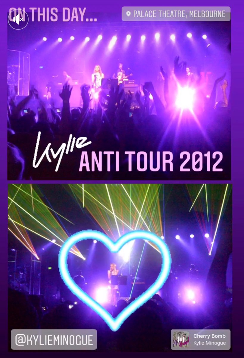 ivanjacyno's tweet photo. #OnThisDay #AntiTour #2012 @kylieminogue ##ShowOne #PalaceTheatre #Melbourne #Australia #PopnRoll 
💕💃🏼🎉 https://t.co/8D59lPMp8O