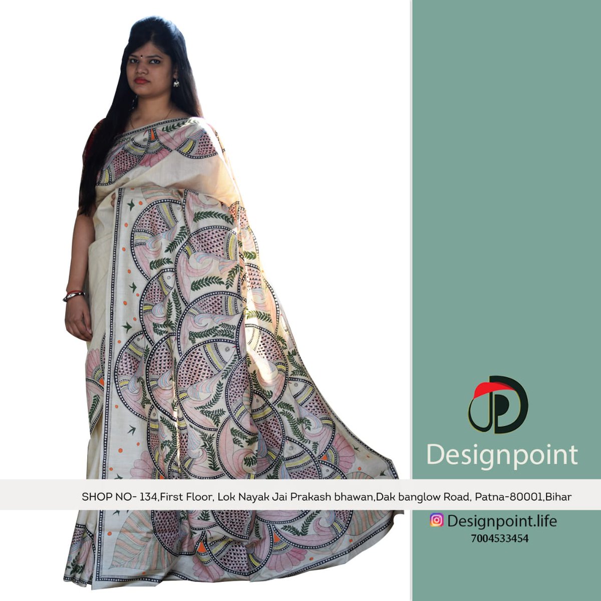 designpointlife's tweet photo. Madhubani Bihar #bihar #madhubani #painting #madhubanisaree https://t.co/o8T7hNSchK