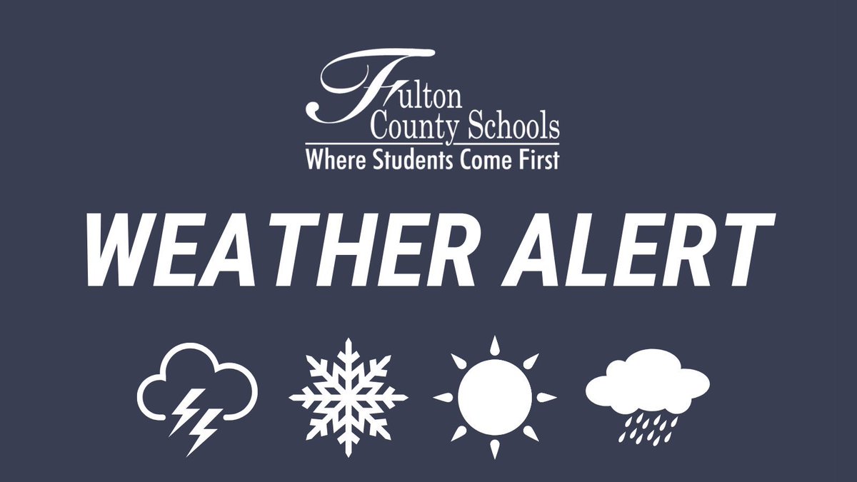 FultonCoSchools's tweet photo. The FCS Weather Team has been closely monitoring the weather situation throughout the day and this evening. At present, we plan to have a regular school day tomorrow unless conditions warrant a change. Should that happen, we will notify through our regular communication channels. https://t.co/o5dyNwwuiM