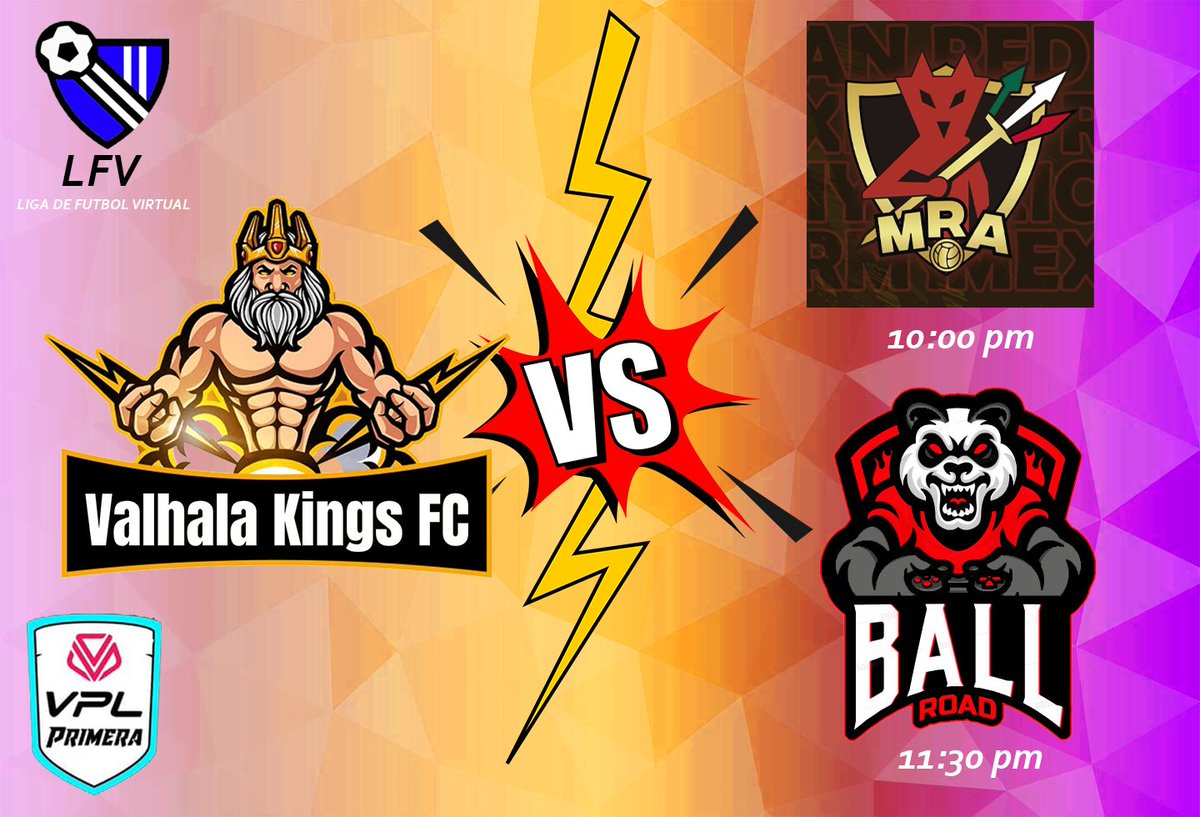 valhallakings's tweet photo. hoy jugamos jornadas 3 y 4 en la 1ra división de la @MexicoVpl  
jornada 3 vs @MexicanRedArmy 10:00 pm
jornada 4 vs @BallRoad2 @BallRoad1 11:30 pm
sigue la trasmision por https://t.co/jraQBFo8PS

#FIFA21 #ProClubs  #VPL #esports #Xbox https://t.co/8NcUgQ7tpM
