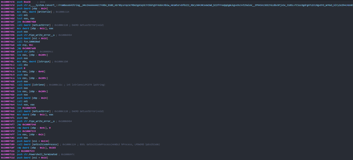 Arkbird_SOLG's tweet photo. Like previously mentioned #BADHATCH backdoor of #FIN8 group, inject himself in explorer for be in memory only, launch the shellcode, the pass the hash (from mimikatz source code), take screenshots (but not the available commands), exec commands and send the results to the C2. https://t.co/evN8kh22VY