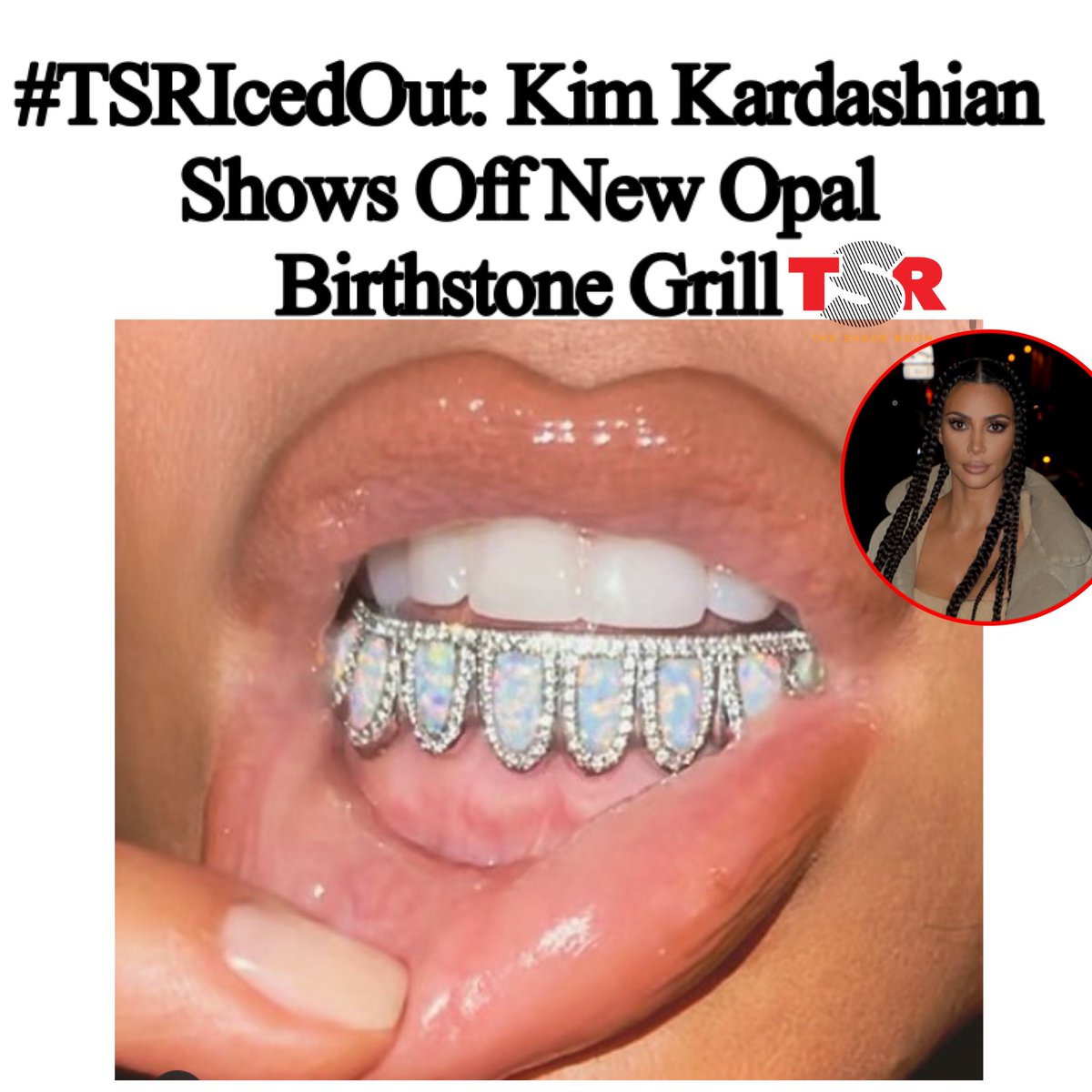 Kim Kardashian got that iced out grill!🧊(📸:@GettyImages), image size:1200x1200