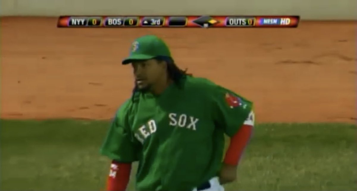 Gershon Rabinowitz on X: The Red Sox wore green jerseys and caps in a  regular season game against the Yankees in April 2007.   / X