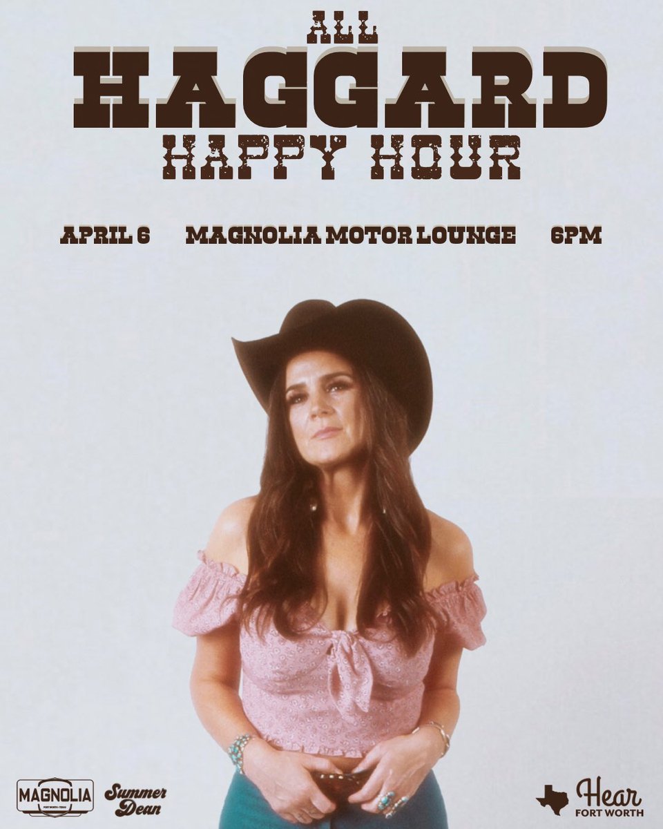 Summer Dean Music (@summerdeanmusic) on Twitter photo Merle Haggard died on his birthday, April 6, 2016. Join me and @hearfortworth at <a href="/mmlbarftw/">MML Bar FTW</a> on this special day as we play tribute to The Hag with an All Haggard Happy Hour at 6pm.
Tell me some of your favorites to add to the set list?! Merle Haggard died on his birthday, April 6, 2016. Join me and @hearfortworth at <a href="/mmlbarftw/">MML Bar FTW</a> on this special day as we play tribute to The Hag with an All Haggard Happy Hour at 6pm.
Tell me some of your favorites to add to the set list?!
