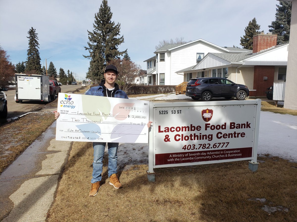 DYK we recently reached 500 customers? To mark the occasion, we were proud to give back to a few deserving local groups. Help us add another 500, sign up with us at echoenergy.ca and we'll continue to help make the <a href="/CityofLacombe/">City of Lacombe 🇨🇦</a> a better place.