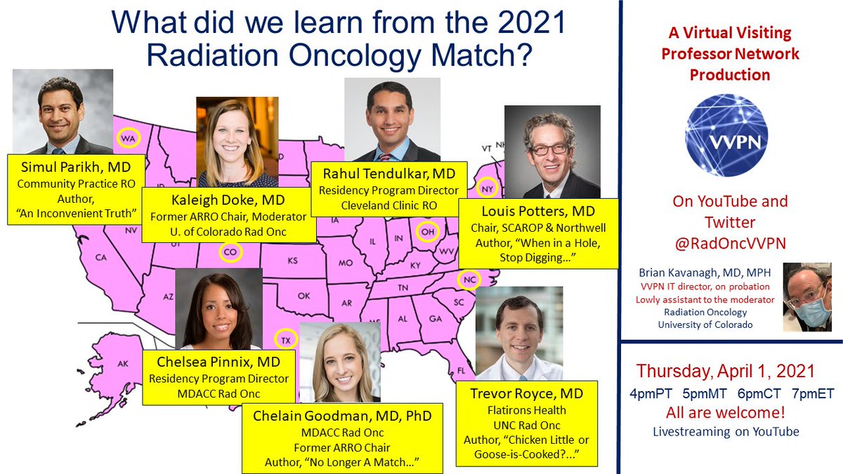 RadOncVVPN's tweet photo. You asked for it*, we'll give it! Tune in April 1st 4pmPT/7pmET to hear folks you never expected to share a stage discuss the existential implications of the 2021 #radonc Match &amp; lots more! livestreaming at https://t.co/fqPE8UfGtk
*ok, maybe you didn't ask, but you get it anyway https://t.co/xPKl4HRtvy
