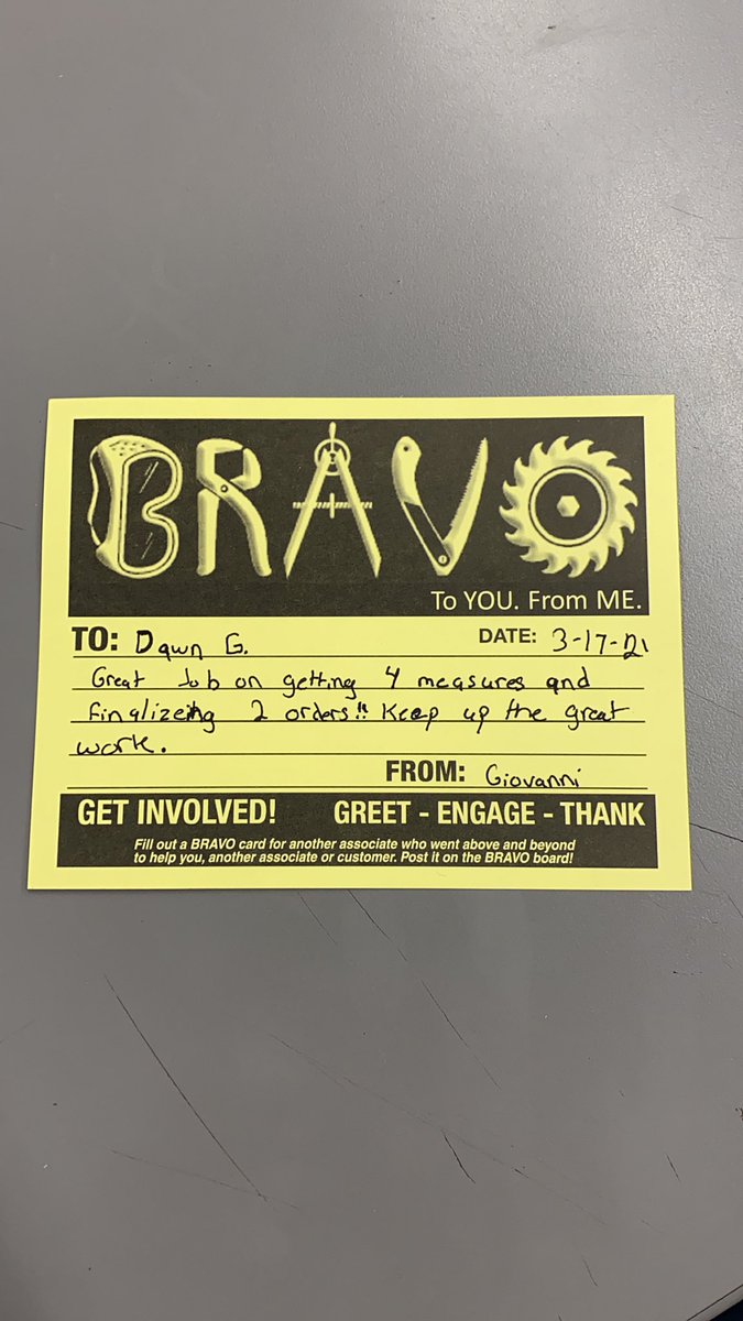 Great job to my fellow co-worker Dawn G keep up the great work!! <a href="/tperez1120/">Teofilo Perez</a> <a href="/TraceyWentz0974/">Tracey W THD</a> <a href="/sunrise703/">dawn siciliano</a> @AmandaDickey54 <a href="/amyb2713/">Amy Beckett</a> <a href="/geoff_hd/">HDGeoff</a>