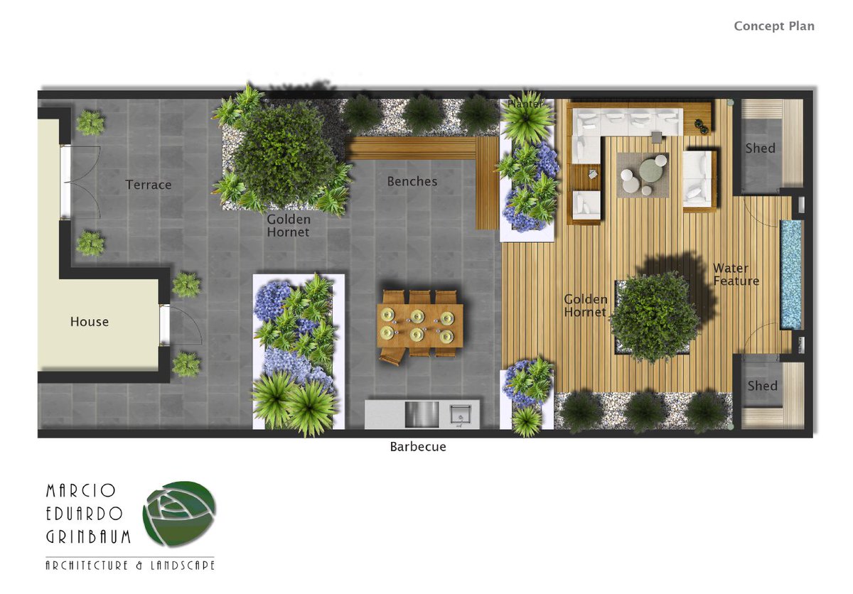 AAofGD's tweet photo. #StudentSpotlight: Modern garden concept plan designed by student Marcio Eduardo Grinbaum, based on the client's briefing - "a very modern garden with a slick and tidy minimalistic look with calm, coloured flowers." ✍️🌱

#gardendesign #gardendesigner #gardening #AAOGD https://t.co/spyvMAuRPZ
