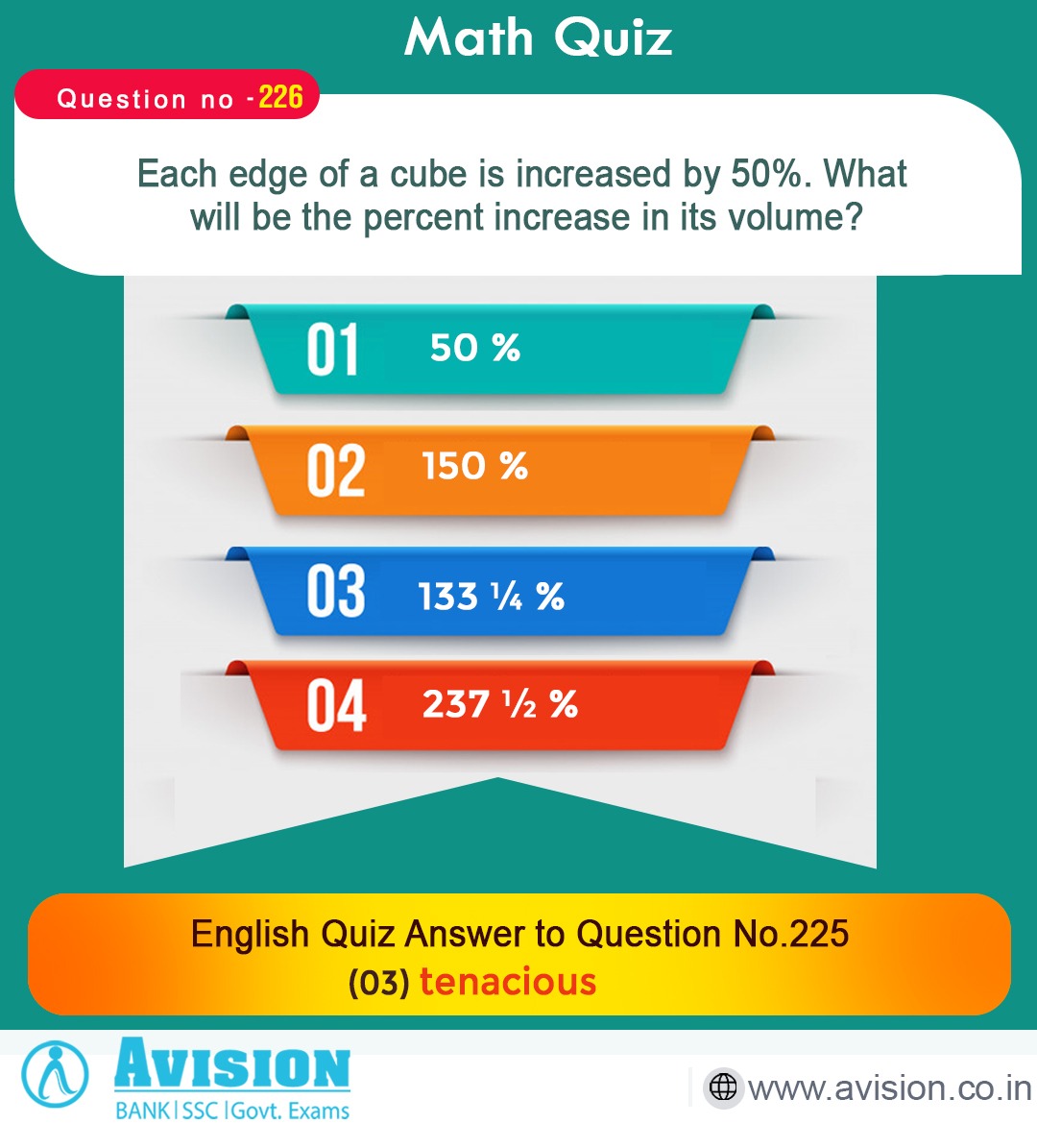 AvisionPatna's tweet image. Dear Aspirants solve it and give the relevant Answer to the expected Math question for upcoming Government  Exams 2021. #logical_reasoning  #questionoftheday #avision #govtexam